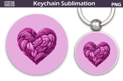 Valentine Heart Round Keychain | Valentine Key Ring Product Image 1