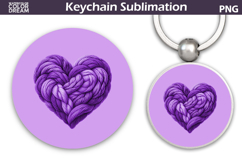 Valentine Heart Round Keychain | Valentine Key Ring Product Image 1
