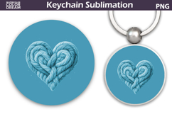 Valentine Heart Round Keychain | Valentine Key Ring Product Image 1