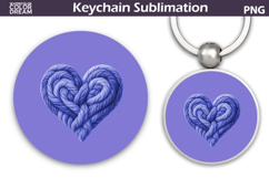 Valentine Heart Round Keychain | Valentine Key Ring Product Image 1