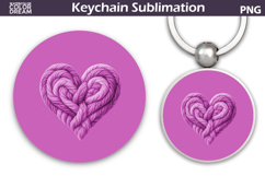 Valentine Heart Round Keychain | Valentine Key Ring Product Image 1