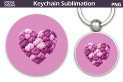 Valentine Heart Round Keychain | Valentine Key Ring Product Image 1