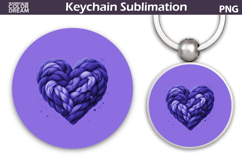 Valentine Heart Round Keychain | Valentine Key Ring Product Image 1