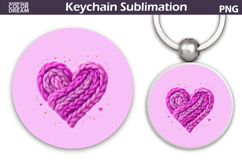 Heart Round Keychain | Mothers Day Key Ring Product Image 1