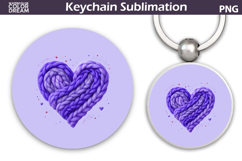 Heart Round Keychain | Mothers Day Key Ring Product Image 1