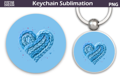 Heart Round Keychain | Mothers Day Key Ring Product Image 1