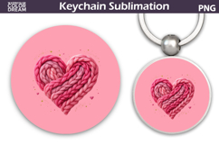 Heart Round Keychain | Mothers Day Key Ring Product Image 1