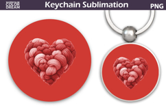 Heart Round Keychain | Mothers Day Key Ring Product Image 1