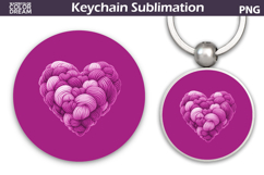Heart Round Keychain | Mothers Day Key Ring Product Image 1
