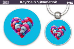 Heart Round Keychain | Mothers Day Key Ring Product Image 1