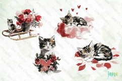 Valentine Kitten Cliparts Product Image 1