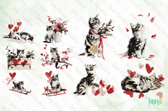 Valentine Kitten Cliparts Bundle Product Image 8