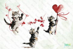 Valentine Kitten Cliparts Product Image 1