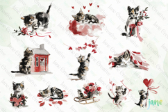 Valentine Kitten Cliparts Bundle Product Image 10