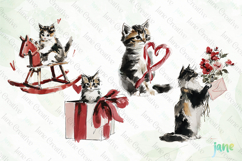 Valentine Kitten Cliparts Product Image 1