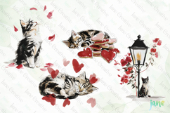 Valentine Kitten Cliparts Product Image 1