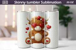 Highland Cow Heart Tumbler| Valentine Tumbler Sublimation Product Image 1