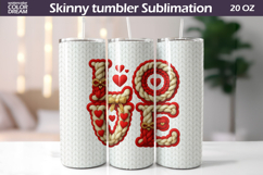 Love Lettering Tumbler Wrap | Valentine Tumbler Sublimation Product Image 1