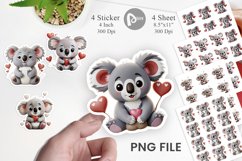 Valentine Koala Sticker Product Image 1