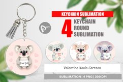 Keychain Valentine Koala Cartoon Product Image 1