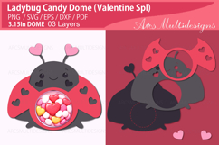 Ladybug candy dome Product Image 1