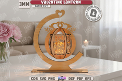 Valentine’s Day Lantern Laser Cut|Hanging Candle Holder SVG Product Image 1