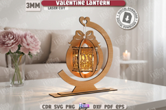 Valentine’s Day Lantern Laser Cut|Hanging Candle Holder SVG Product Image 1