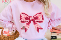 Latch Hook Yarn Valentine Coquette Bow PNG Product Image 11