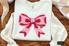 Latch Hook Yarn Valentine Coquette Bow PNG Product Image 3