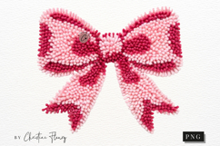 Latch Hook Yarn Valentine Coquette Bow PNG Product Image 5