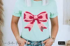 Latch Hook Yarn Valentine Coquette Bow PNG Product Image 10