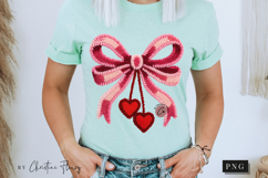 Latch Hook Yarn Valentine Coquette Bow PNG Product Image 10