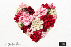 Latch Hook Yarn Valentine Heart PNG Product Image 5