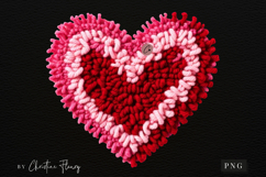 Latch Hook Yarn Valentine Heart PNG Product Image 4