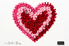 Latch Hook Yarn Valentine Heart PNG Product Image 5