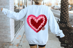 Latch Hook Yarn Valentine Heart PNG Product Image 6