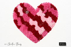 Latch Hook Yarn Valentine Heart PNG Product Image 5