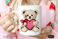 Latch Hook Yarn Valentine Bear PNG Product Image 2