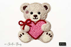 Latch Hook Yarn Valentine Bear PNG Product Image 5