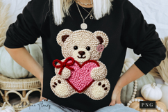 Latch Hook Yarn Valentine Bear PNG Product Image 7