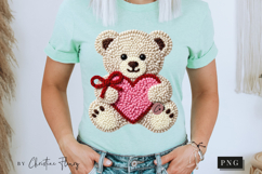 Latch Hook Yarn Valentine Bear PNG Product Image 10