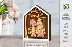 Valentine's Day Layered Mini SIgn Laser Cut. Stand Decor SVG Product Image 1