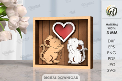 Valentine's Day Layered Mini SIgn Laser Cut. Stand Decor SVG Product Image 1