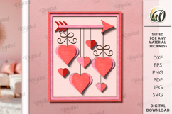 Valentine's Day Layered Wall Decors Bundle Laser Cut Product Image 9