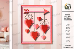 Valentine&#039;s Day Layered Wall Decor Laser Cut. Wall Decor SVG Product Image 1
