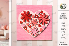 Valentine&#039;s Day Layered Wall Decors Bundle Laser Cut Product Image 4