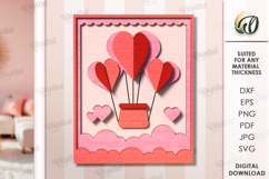Valentine&#039;s Day Layered Wall Decor Laser Cut. Wall Decor SVG Product Image 1