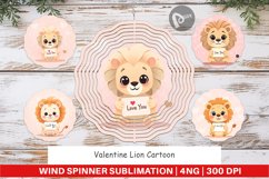 Wind Spinner Valentine Lion Cartoon Product Image 1