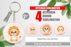 Keychain Valentine Lion Cartoon Product Image 1