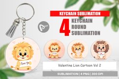 Keychain Valentine Lion Cartoon Product Image 1